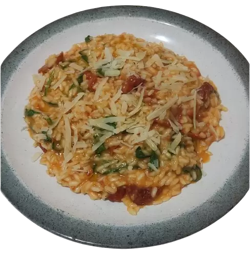 Risoto Tomate Seco e Rúcula
